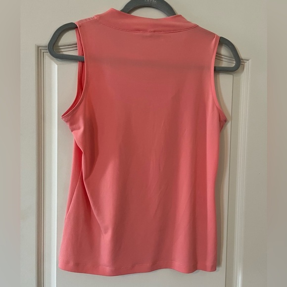 Calvin Klein Light Peach Sleeveless Draped Neckline Blouse Size Petite Small - Picture 5 of 10
